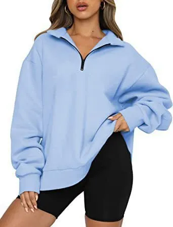 LovelyRLovely Women Zip Turndown Jumper