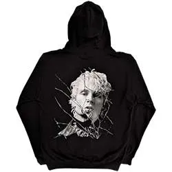 Machine Gun Kelly Unisex Pullover Hoodie: Cracked Glass (Back Print)