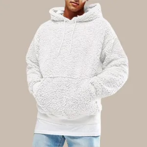 Men Fuzzy Pullover Hoodie