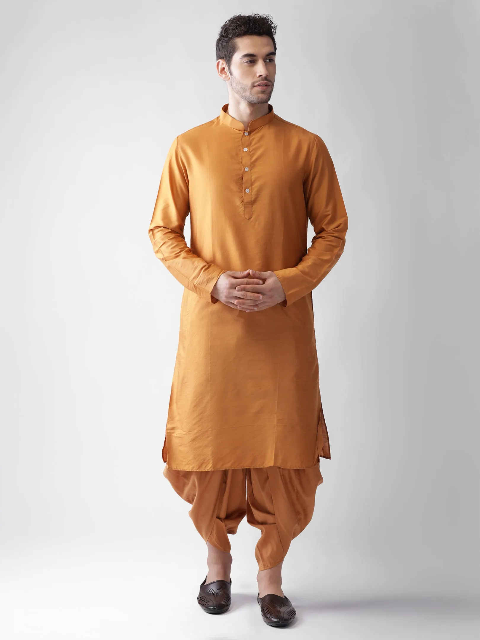 Men Multi Kurta Jacket Dhoti  Set