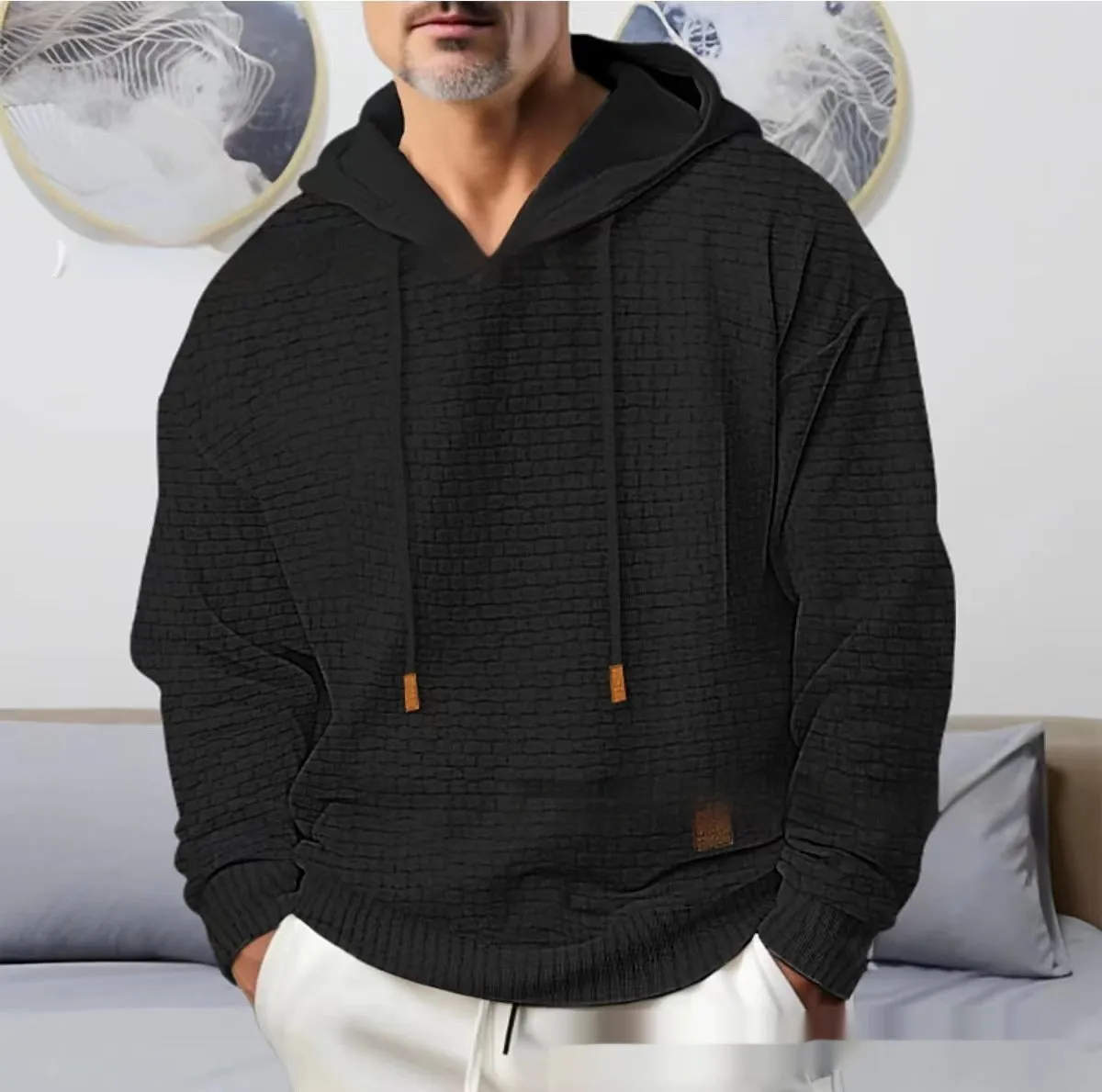 Men's Jacquard Sweater Hooded