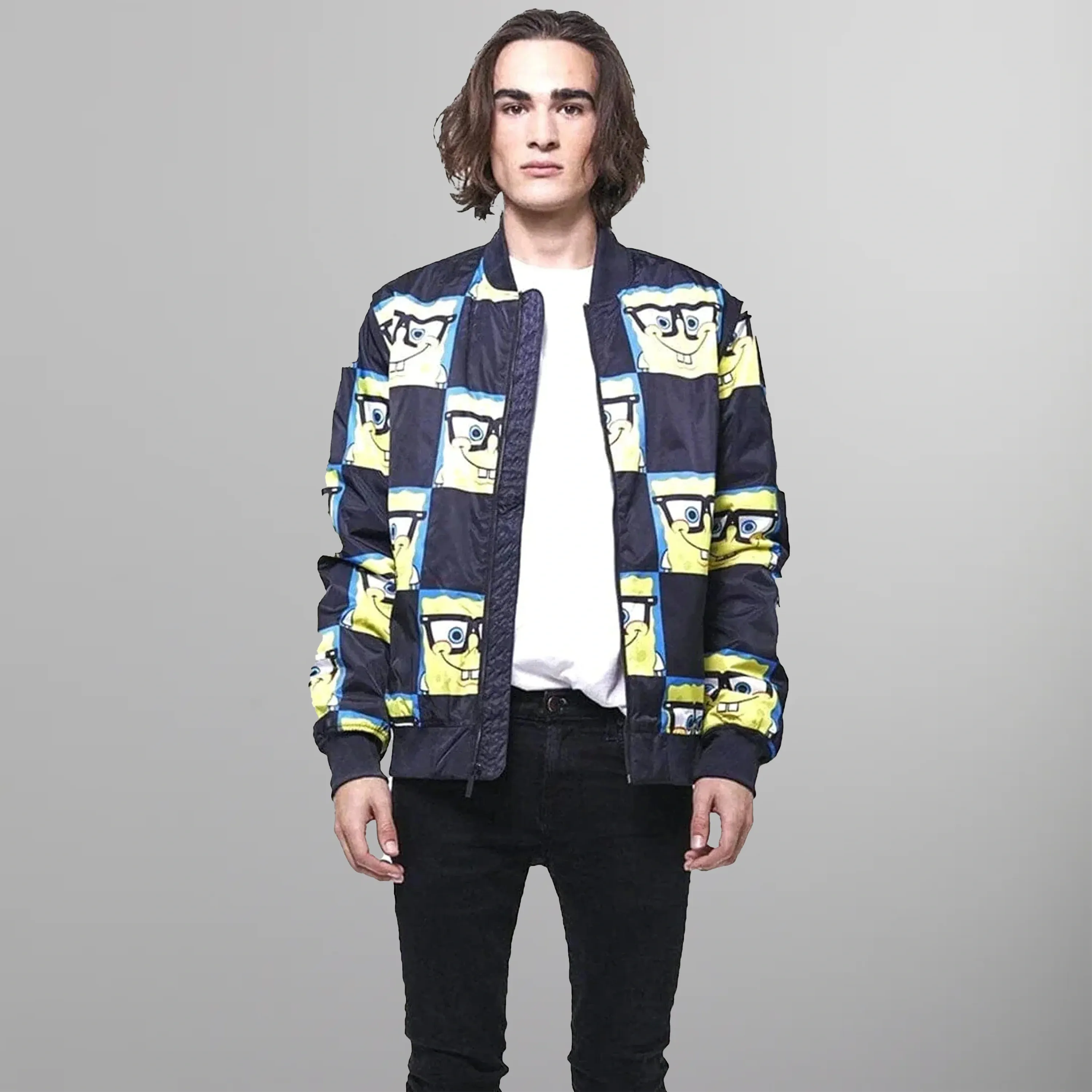 Men's Nickelodeon Spongebob Bomber Jacket - FINAL SALE