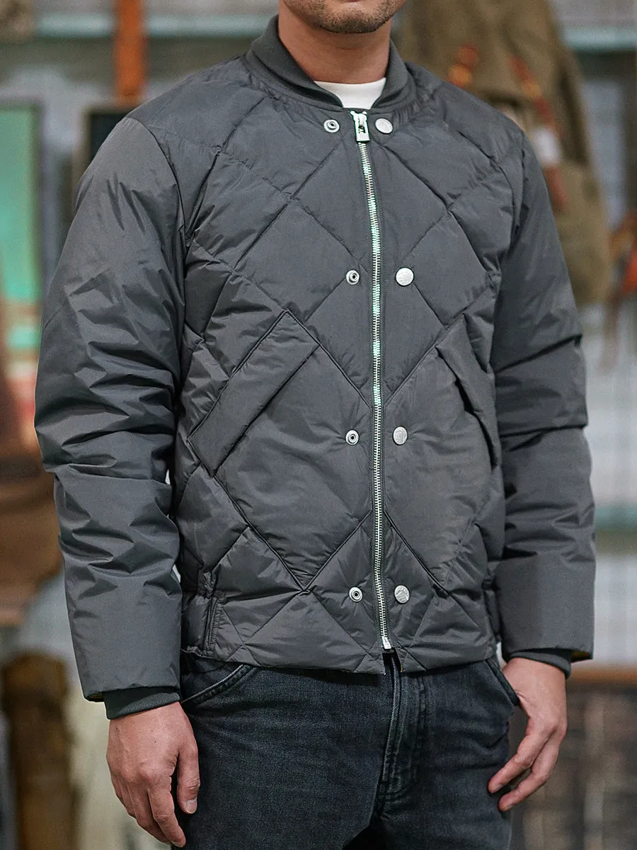 Men's Quilted Bomber Puffer Jacket