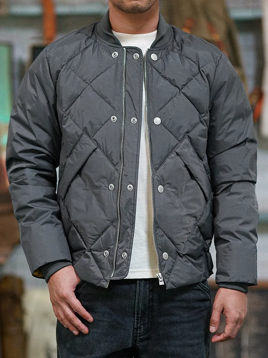 Men's Quilted Bomber Puffer Jacket