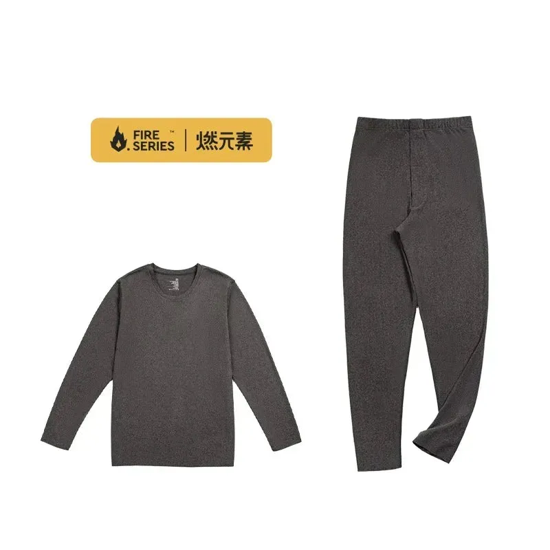 Men's Seamless Thermal Underwear Set - Elastic Slim Inner Wear - O-Neck Long Sleeve