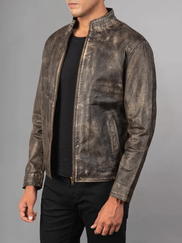 Men's Stylish Superb Real Genuine Leather Bomber Biker Jacket