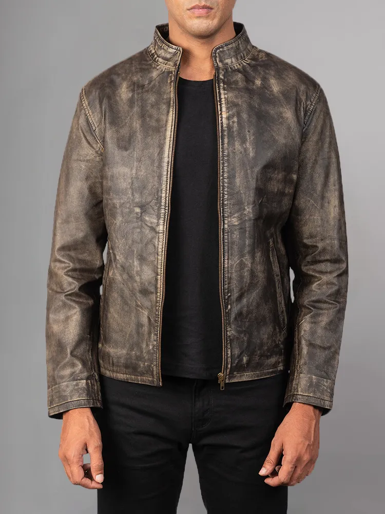 Men's Stylish Superb Real Genuine Leather Bomber Biker Jacket