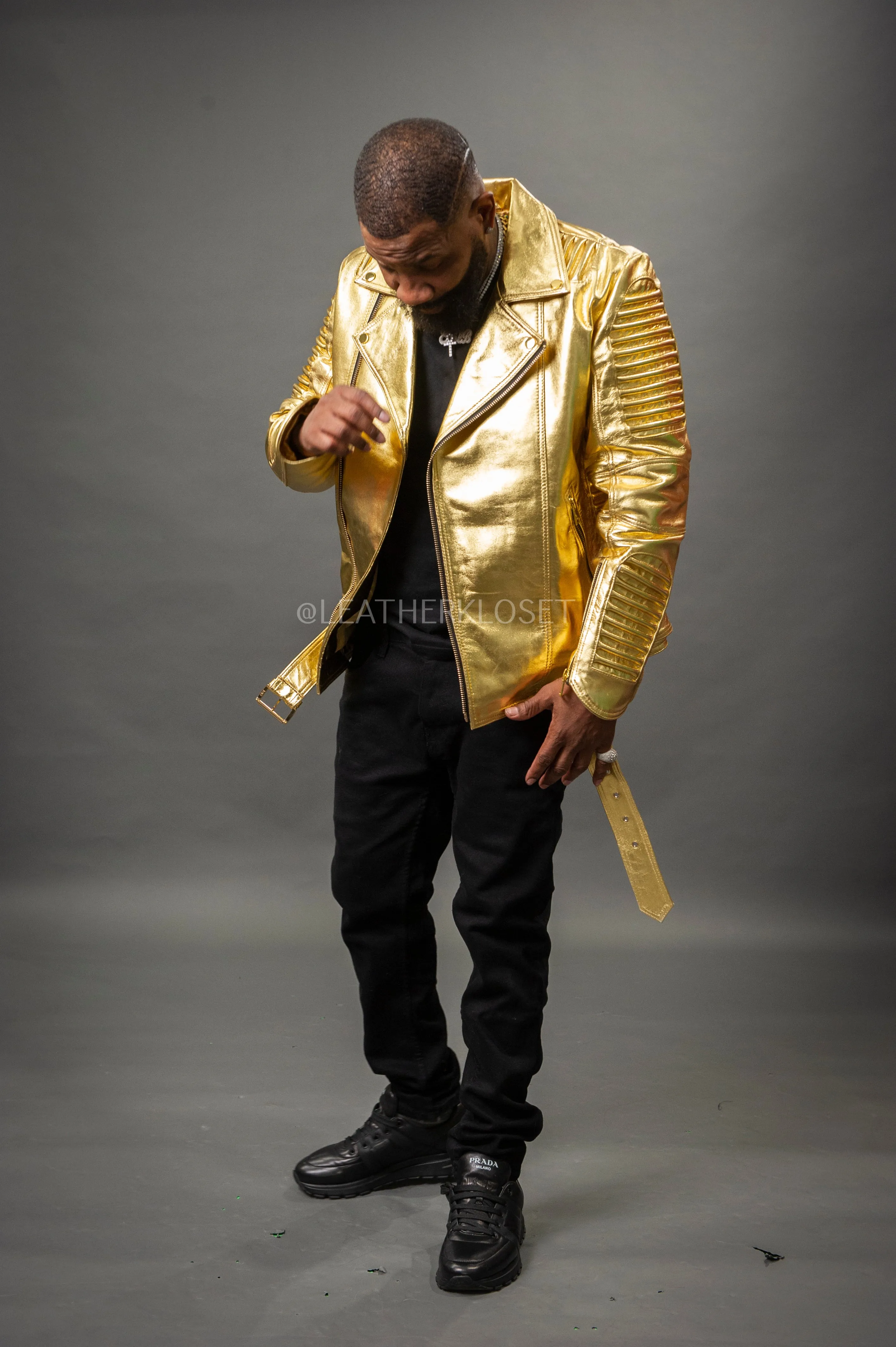 Men's Trey Biker Jacket [Gold]