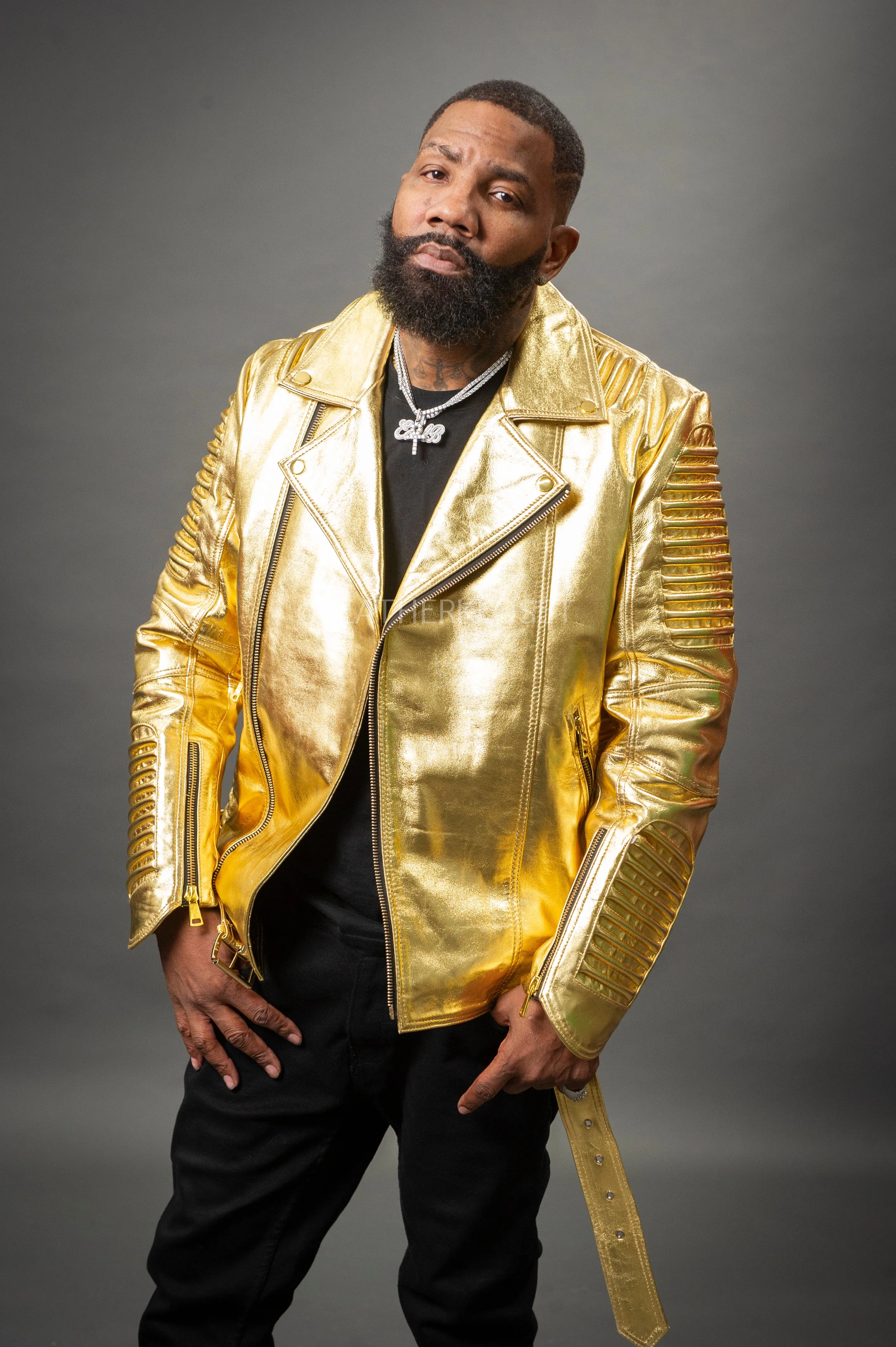 Men's Trey Biker Jacket [Gold]