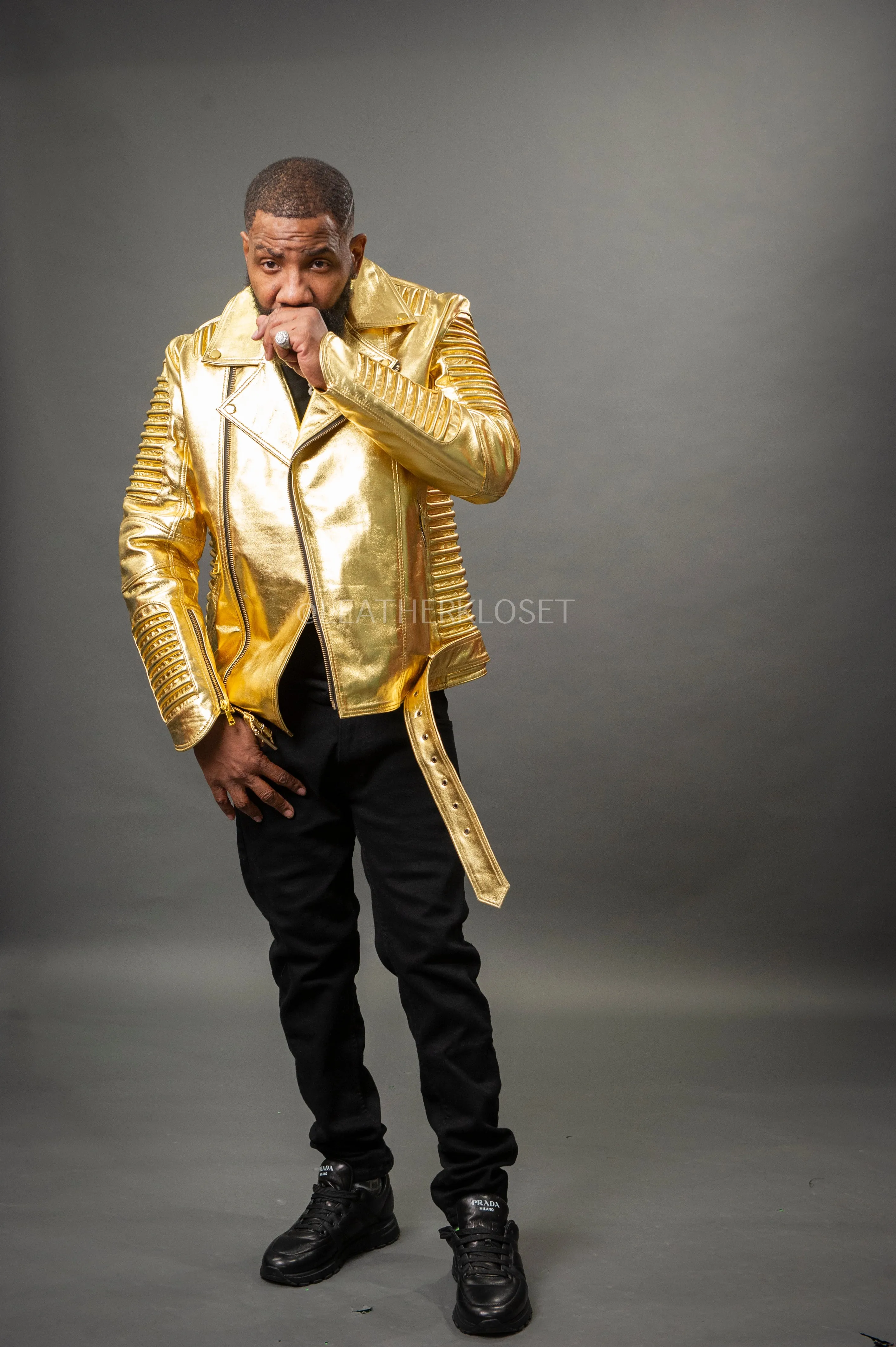 Men's Trey Biker Jacket [Gold]