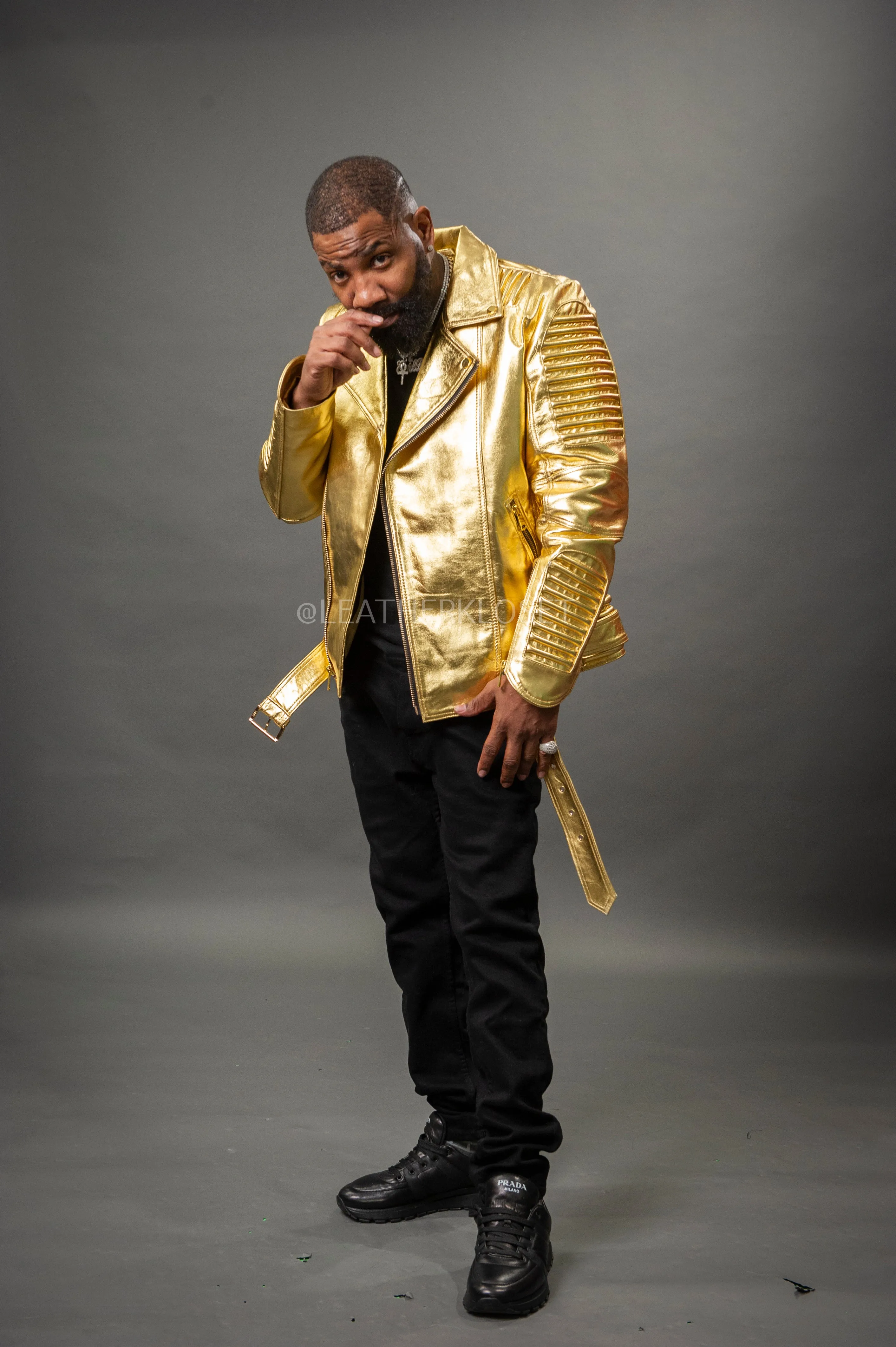 Men's Trey Biker Jacket [Gold]