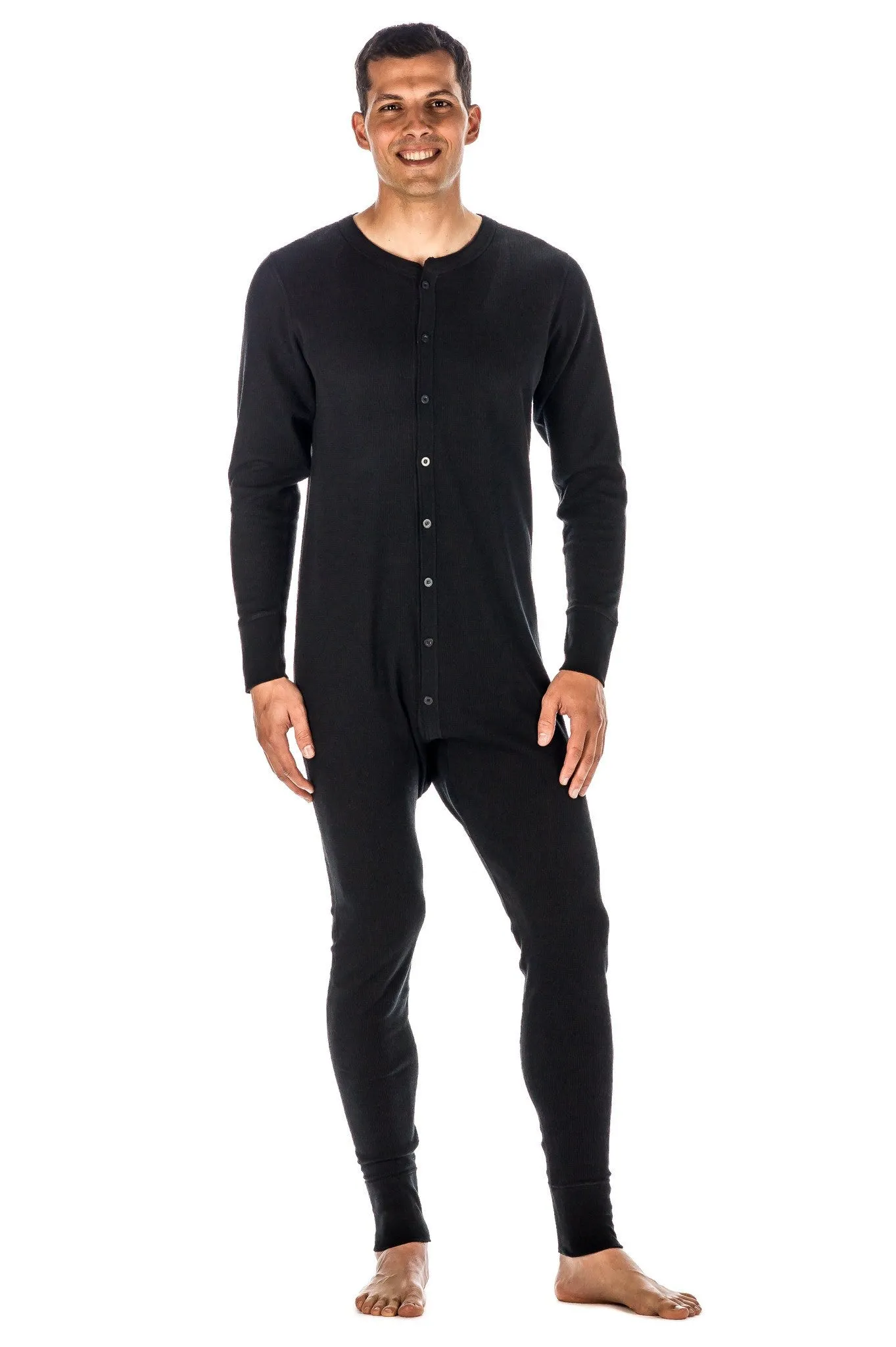 Men's Waffle Knit Thermal Union Suit