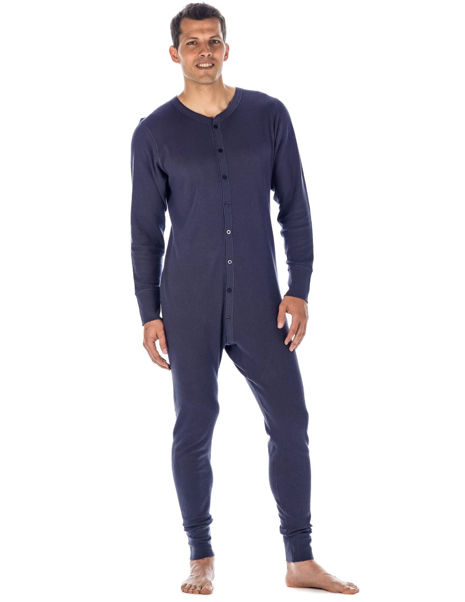 Men's Waffle Knit Thermal Union Suit