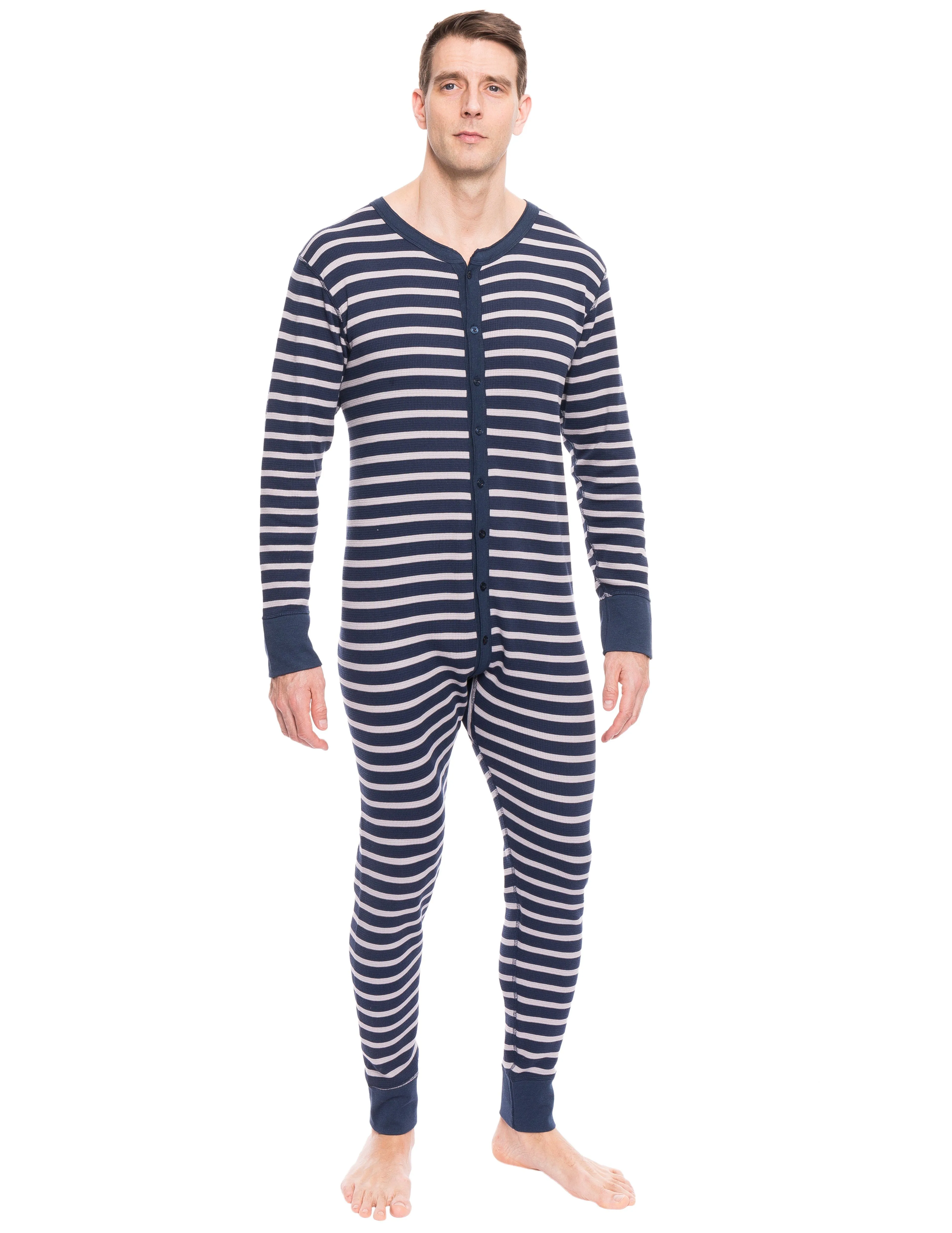 Men's Waffle Knit Thermal Union Suit