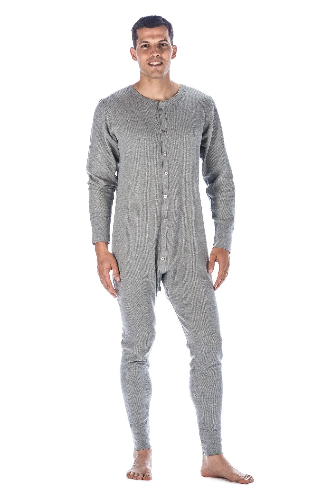 Men's Waffle Knit Thermal Union Suit