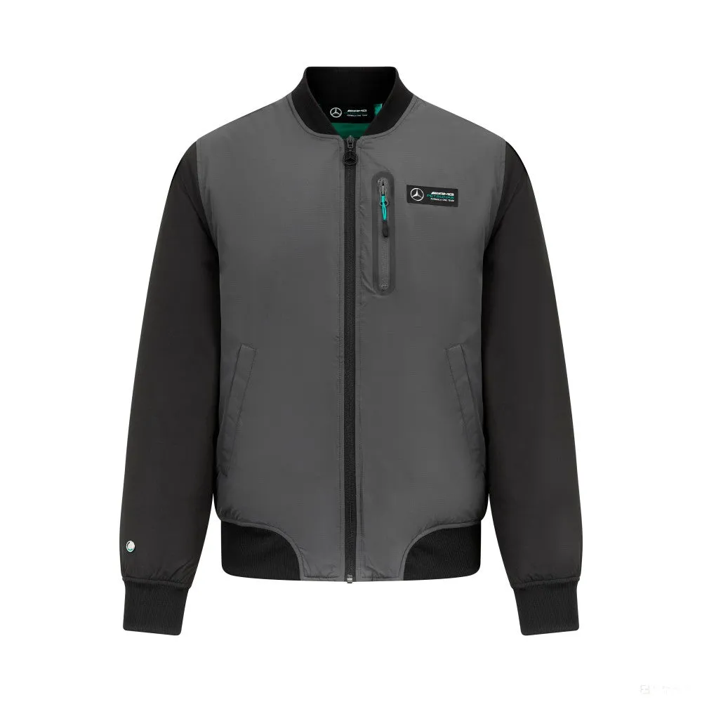 Mercedes Bomber Jacket, Grey, Black