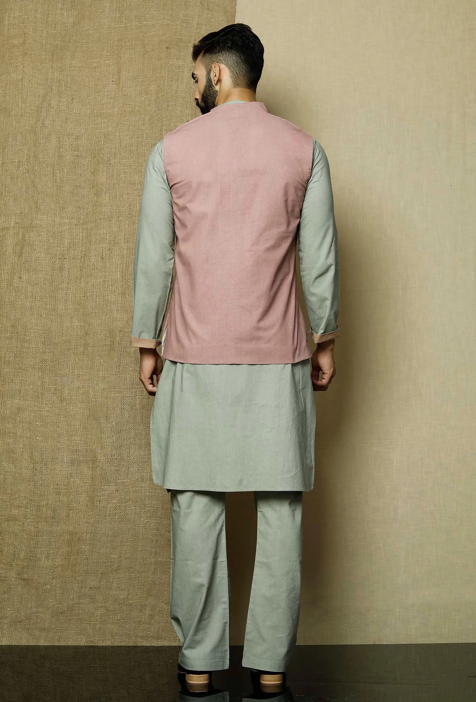 Muted Lavender  Cotton Nehru Jacket