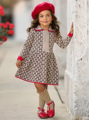 My Little Model Beige Sweater Dress