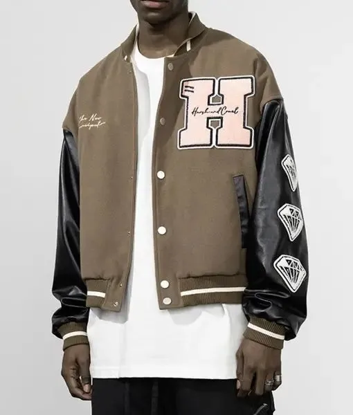 New Century Embroidered Varsity Jacket