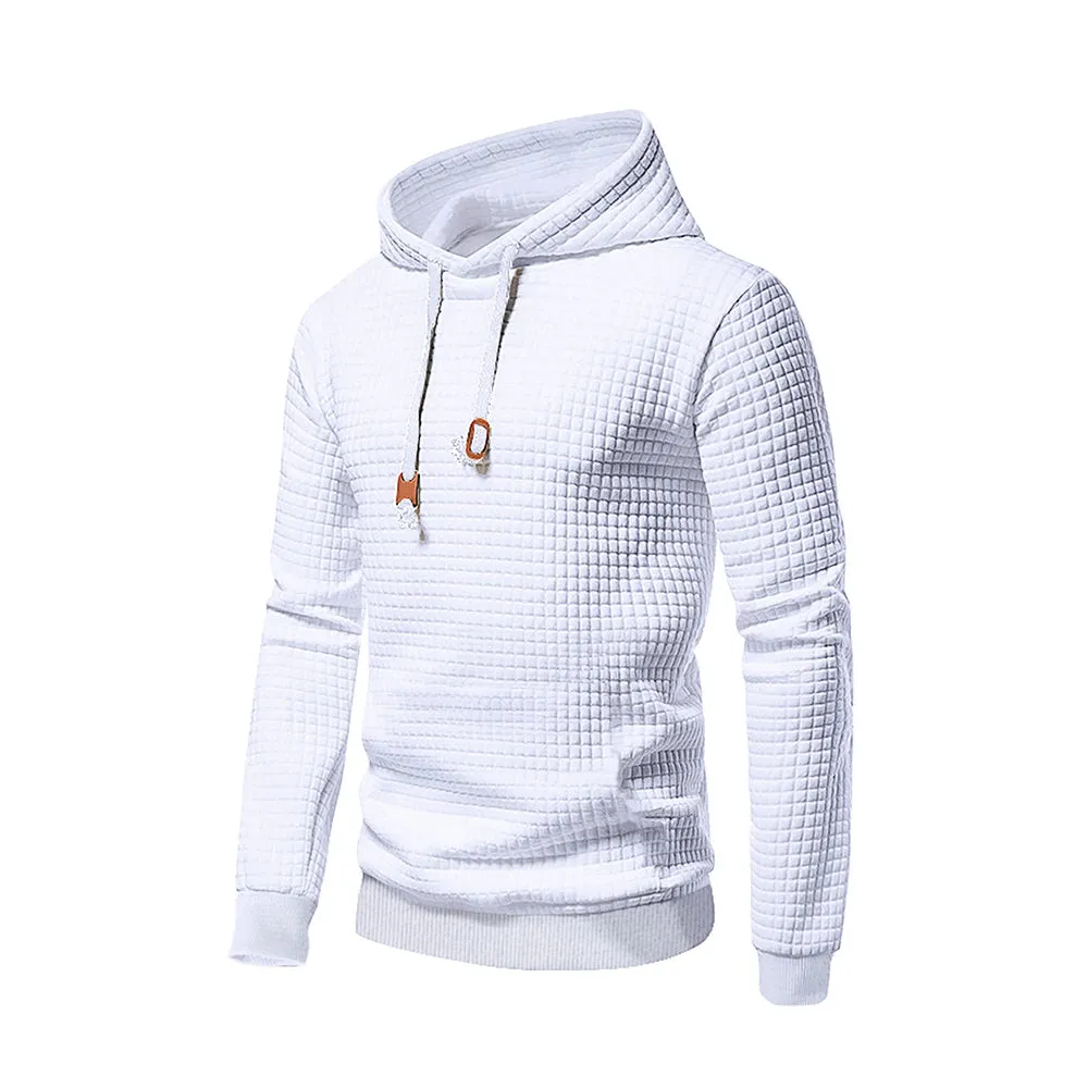 New men's hooded pullover fall casual Slim long-sleeved warm men's sweater knit sweater loose tops outdoor sports men's clothing