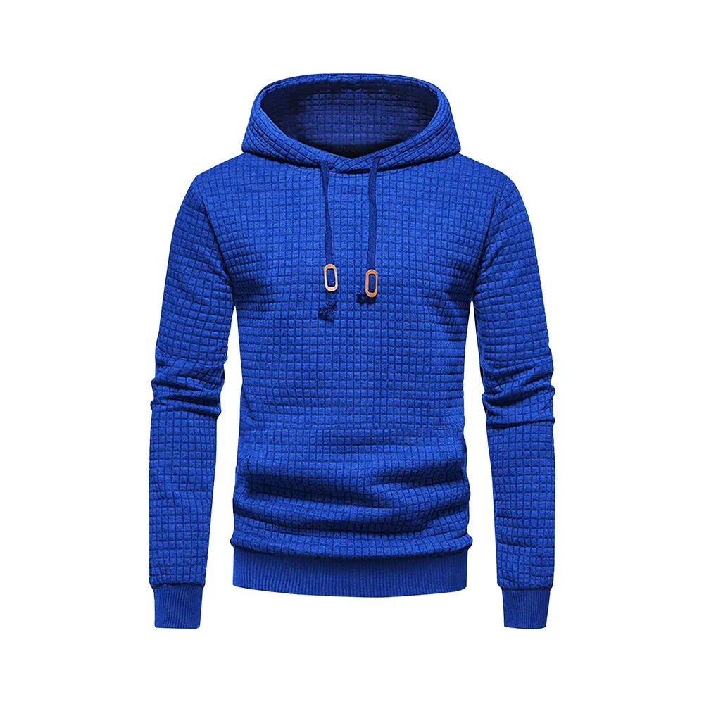 New men's hooded pullover fall casual Slim long-sleeved warm men's sweater knit sweater loose tops outdoor sports men's clothing