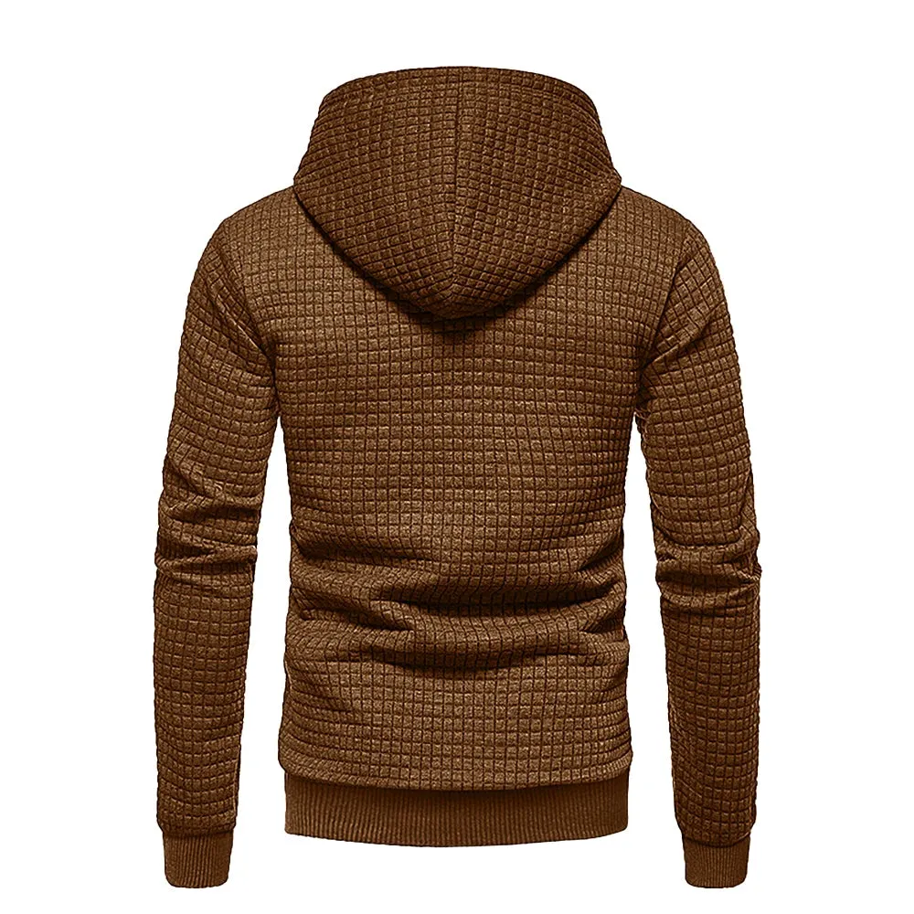 New men's hooded pullover fall casual Slim long-sleeved warm men's sweater knit sweater loose tops outdoor sports men's clothing