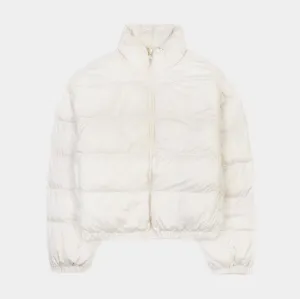 Nylon Puffer Womens Jacket (Beige)