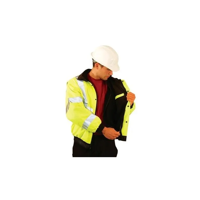 OccuLux High Visibility Bomber Jacket-Class 3 Color Yellow Size Large