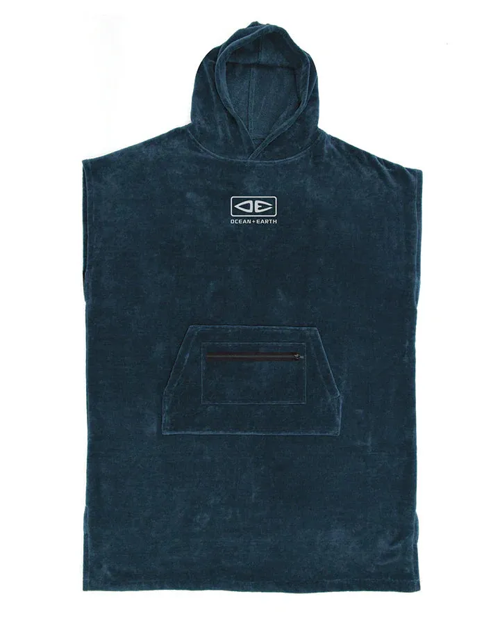 Ocean and Earth Mens Corp Hooded Poncho - Navy