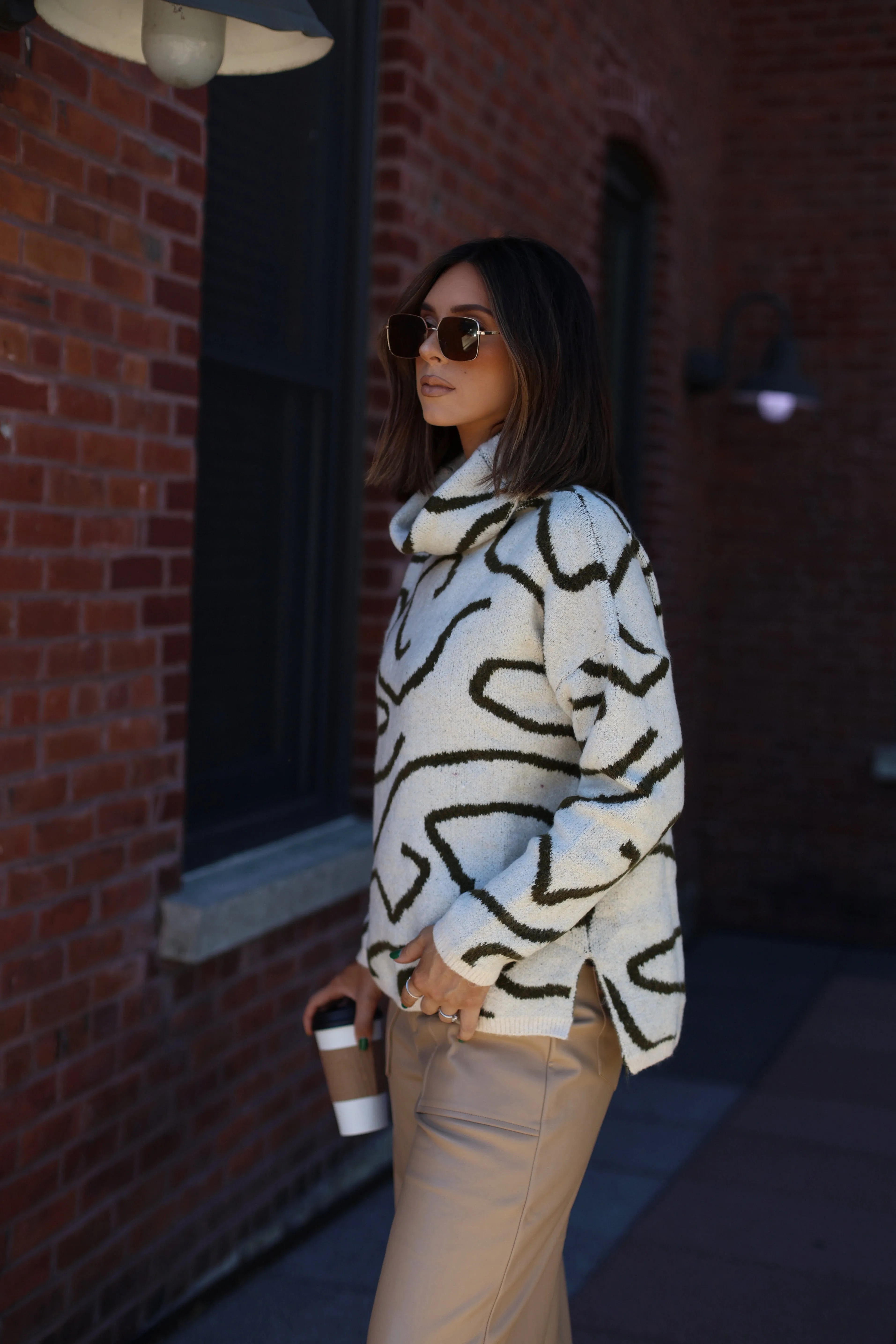 Oversized Abstract Sweater