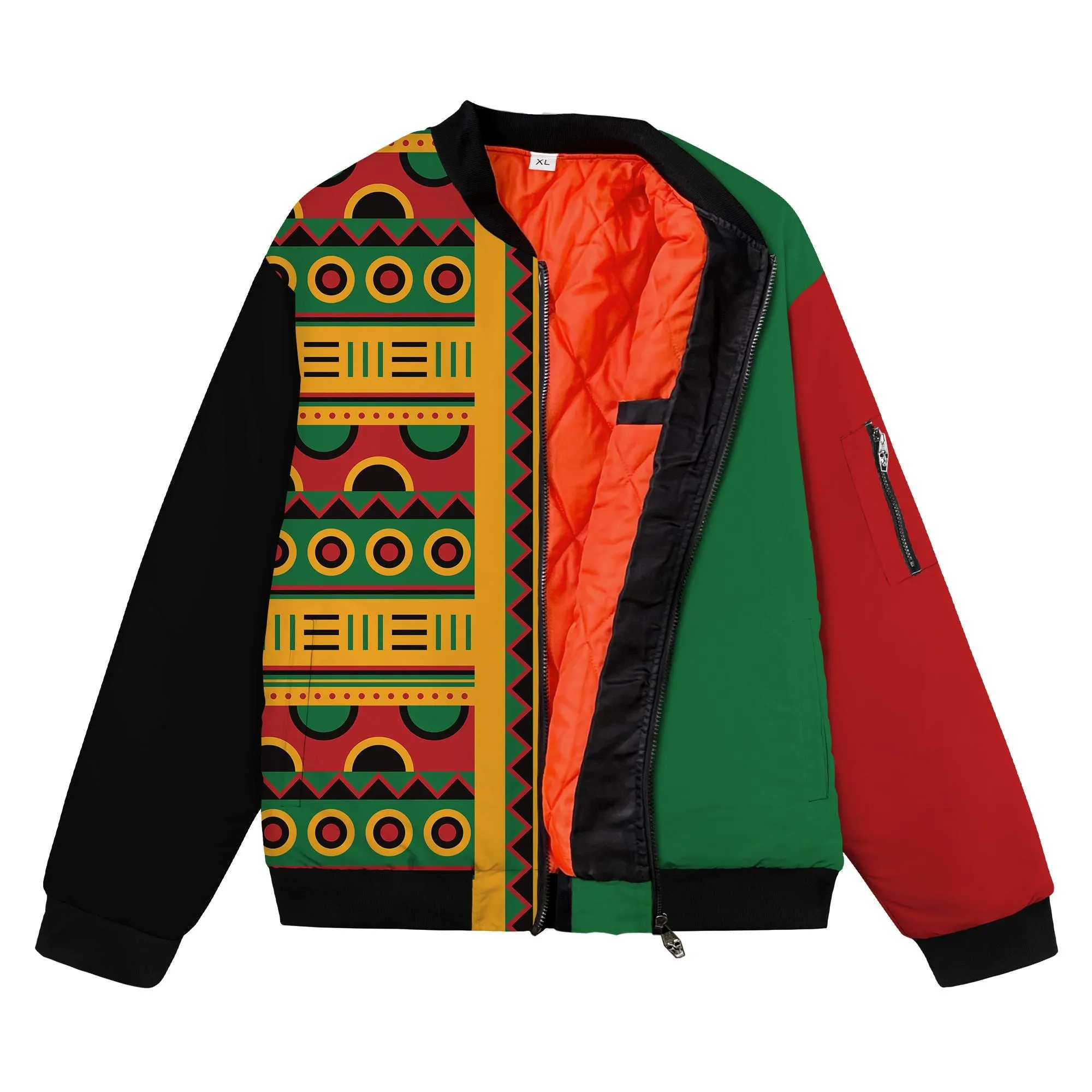 Pan African Block Art and Patterns Bomber Jacket