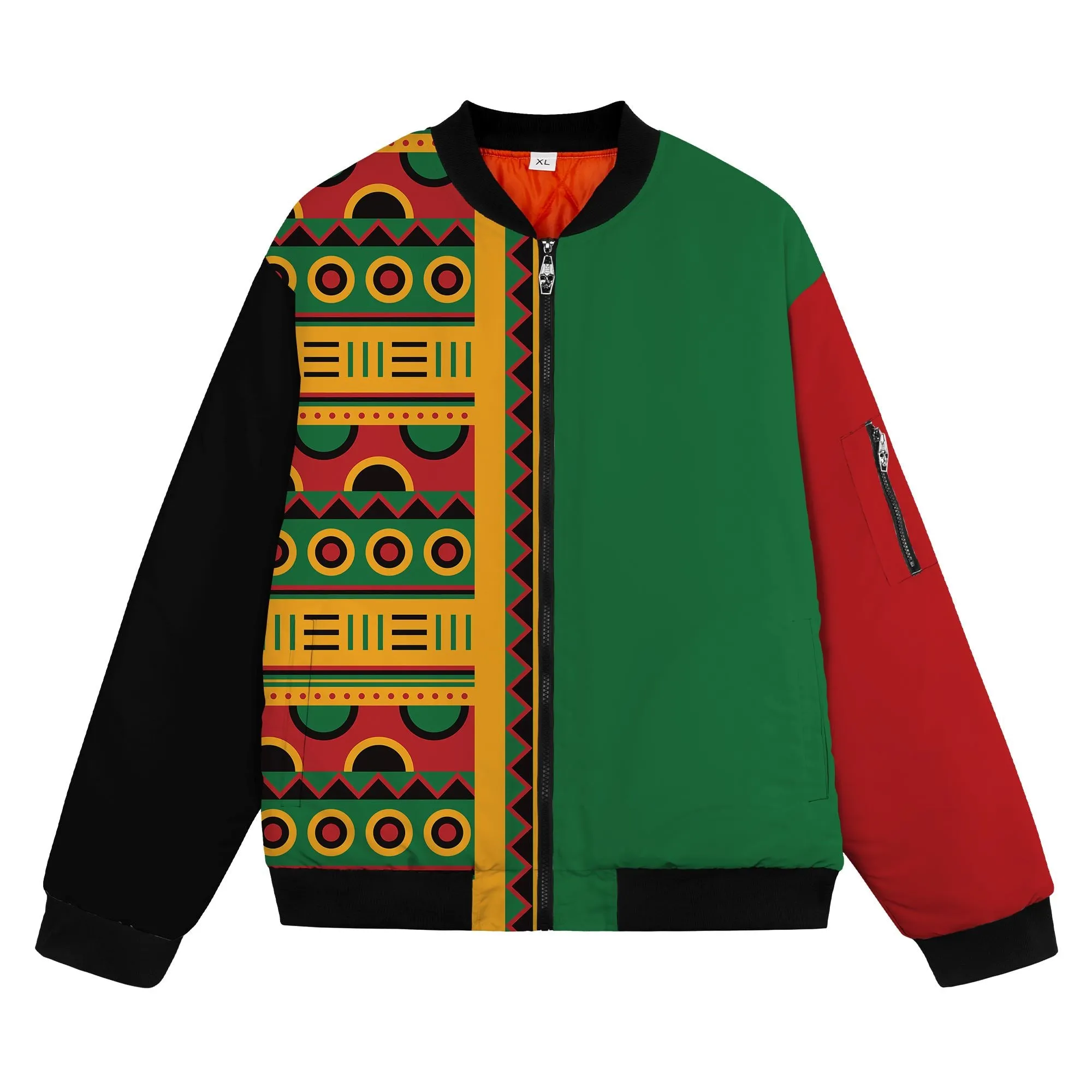 Pan African Block Art and Patterns Bomber Jacket