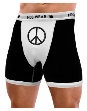 Peace Sign Symbol - Distressed Mens Boxer Brief Underwear