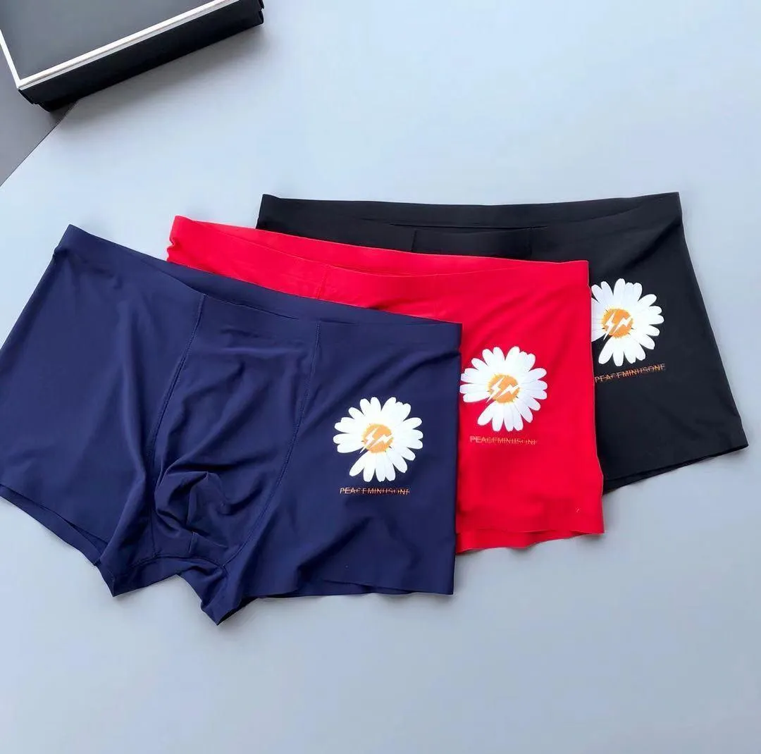 Peaceminus 3 in 1 Red Navy Blue Black Lightweight Boxers