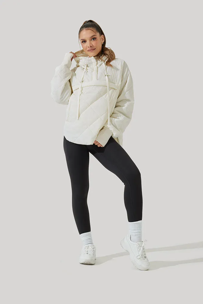 Pillow Packable Puffer Jacket - Coconut Cream