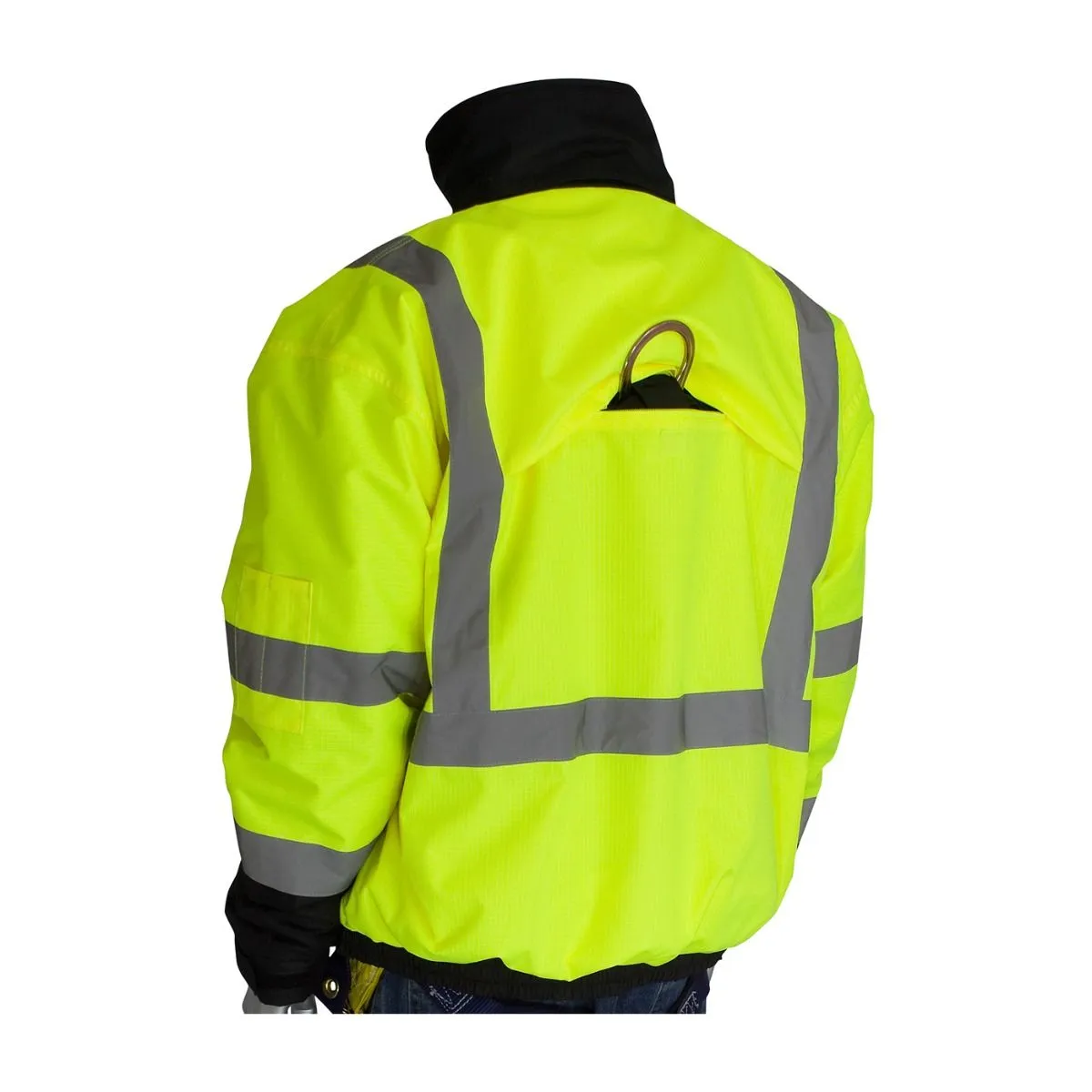 PIP 333-1770-LY Type R Class 3 Rip Stop Premium Plus Bomber Jacket, Hi-Vis Yellow, 1 Each