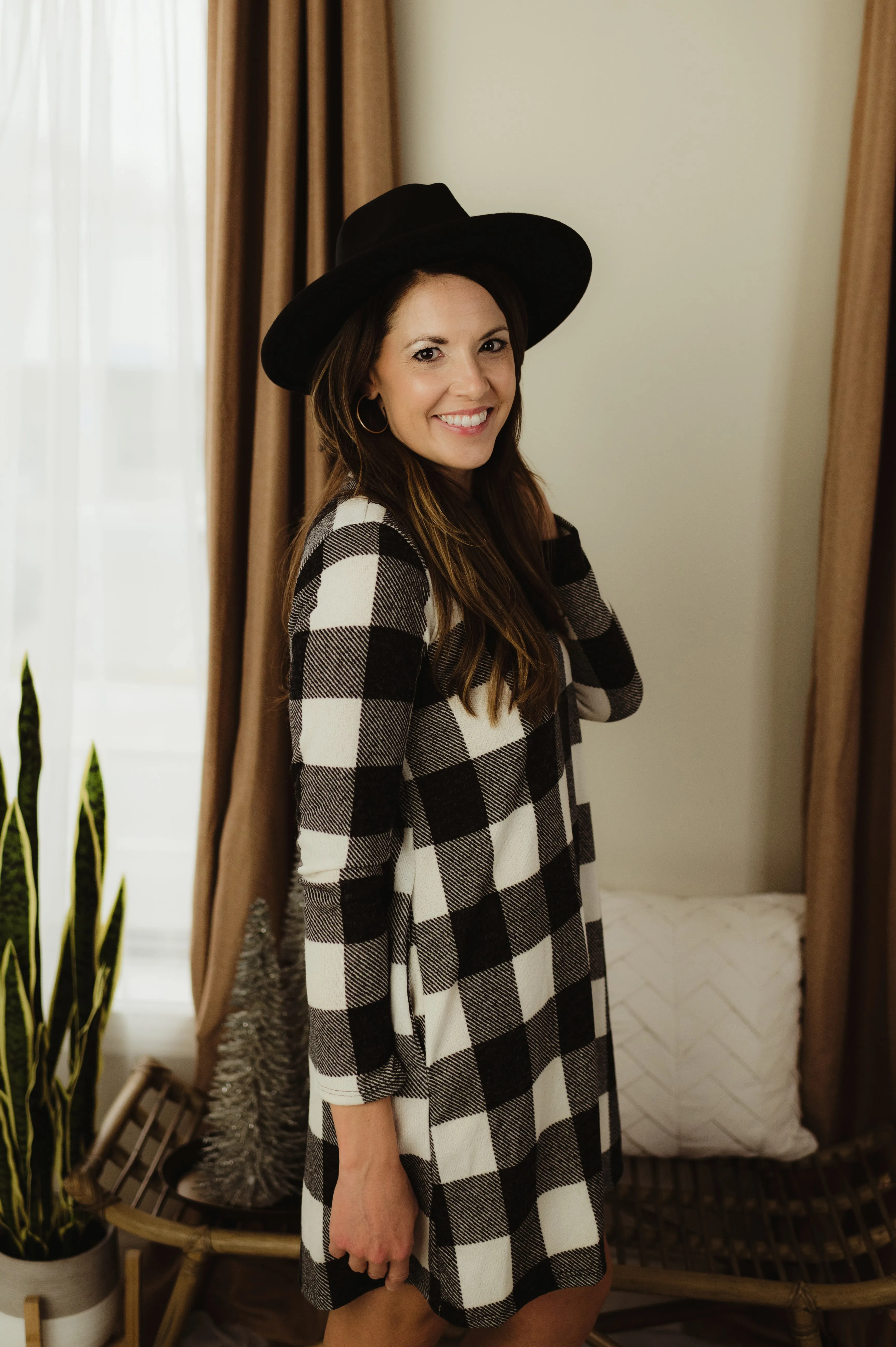 Plaid Sweater Dress