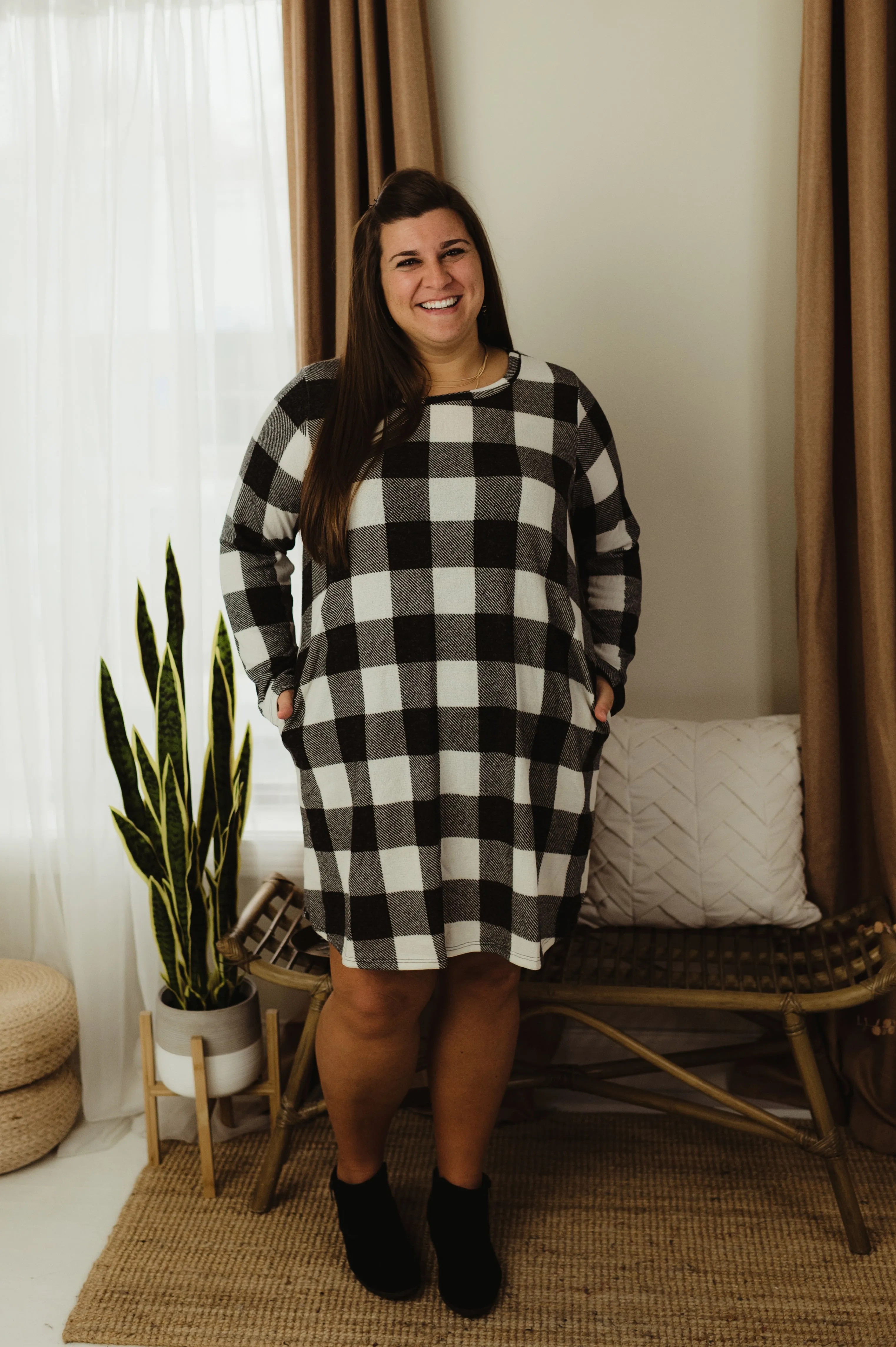 Plaid Sweater Dress