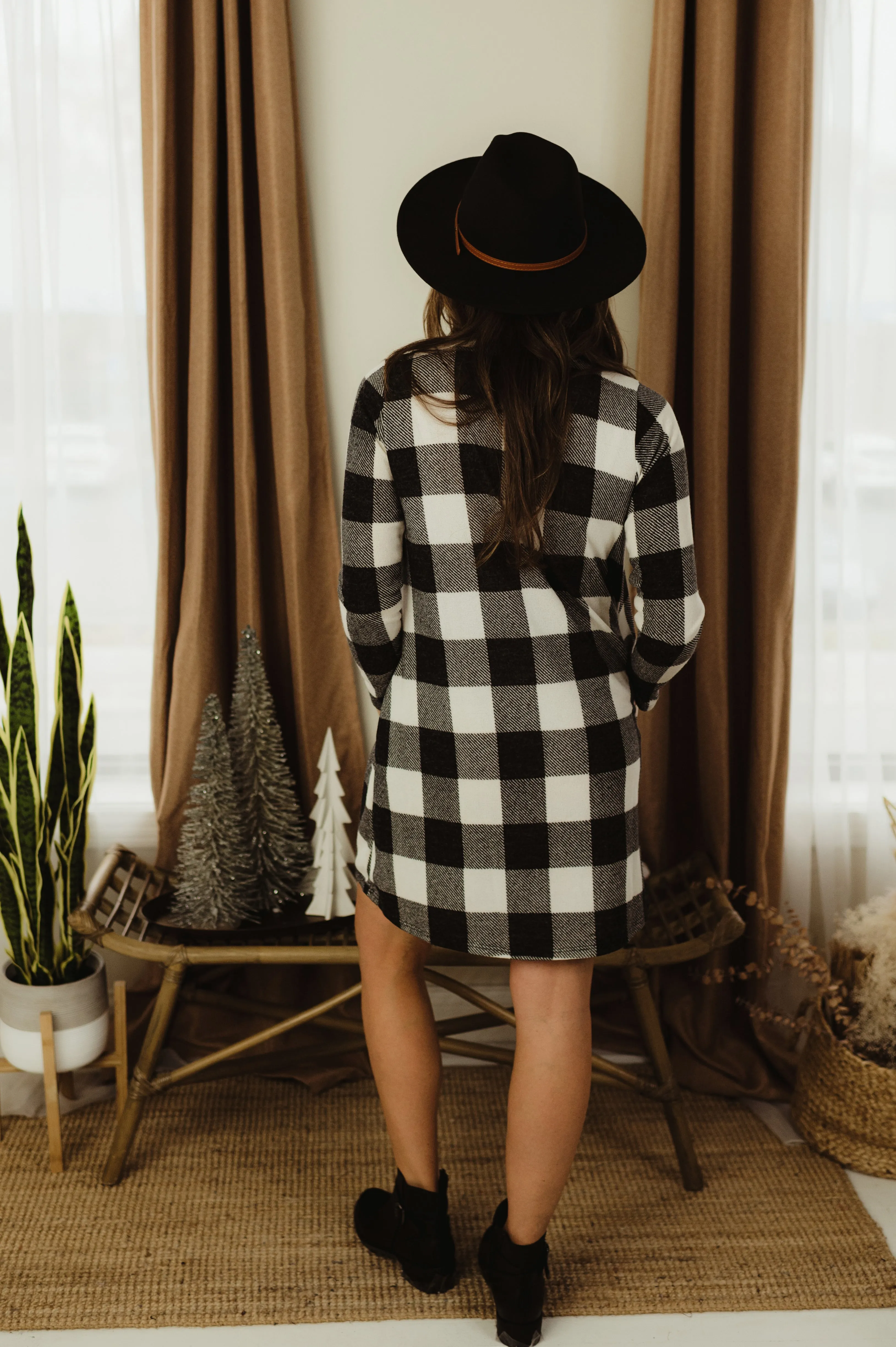 Plaid Sweater Dress