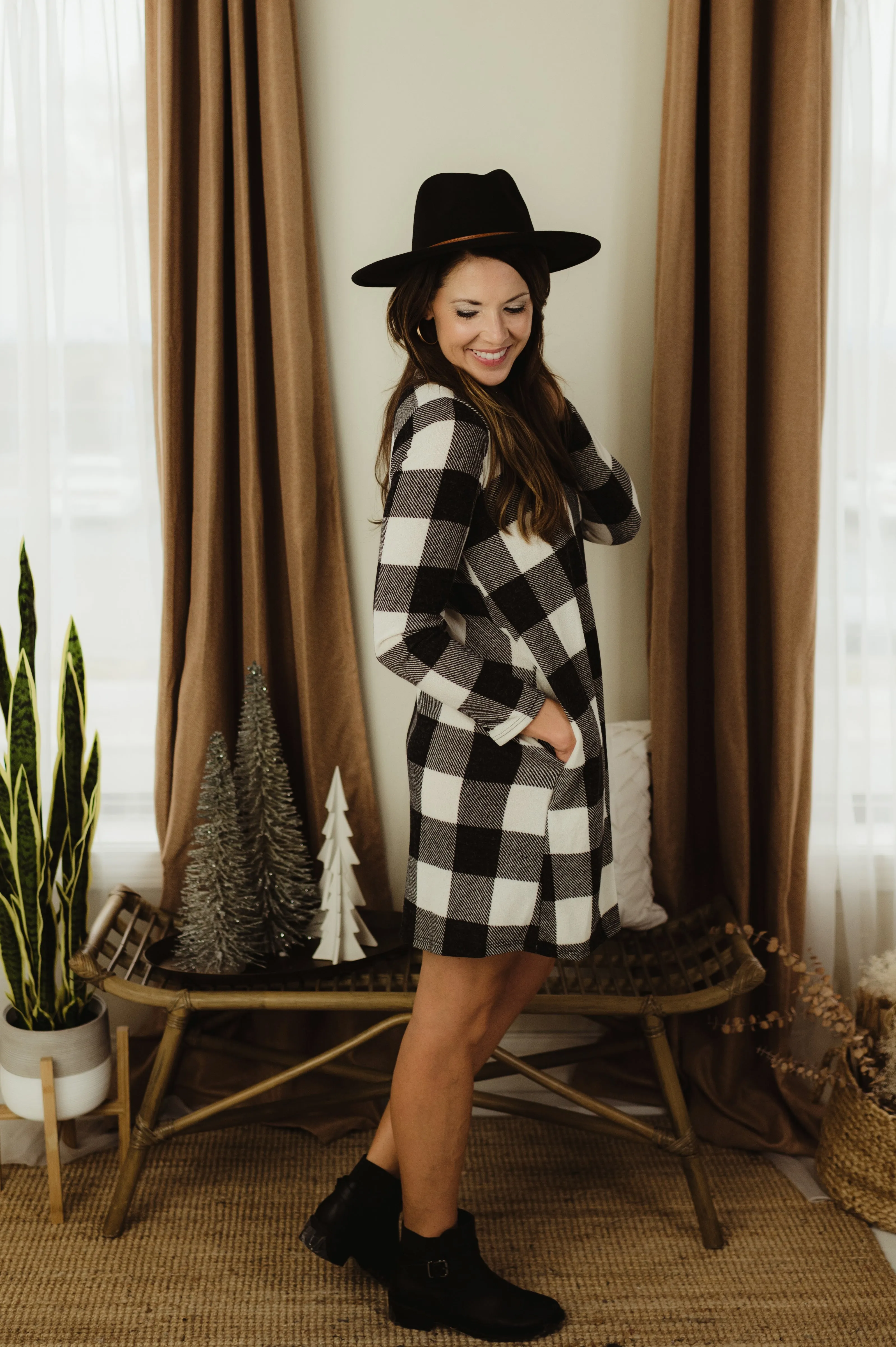 Plaid Sweater Dress