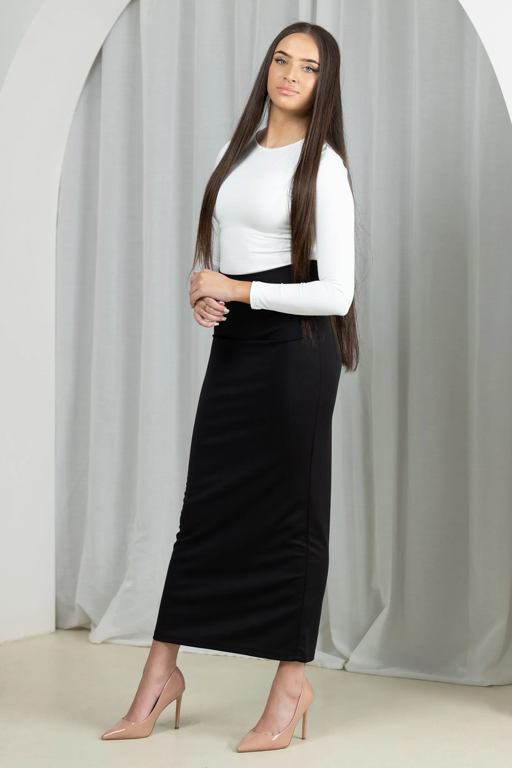 Plain Pencil Skirt