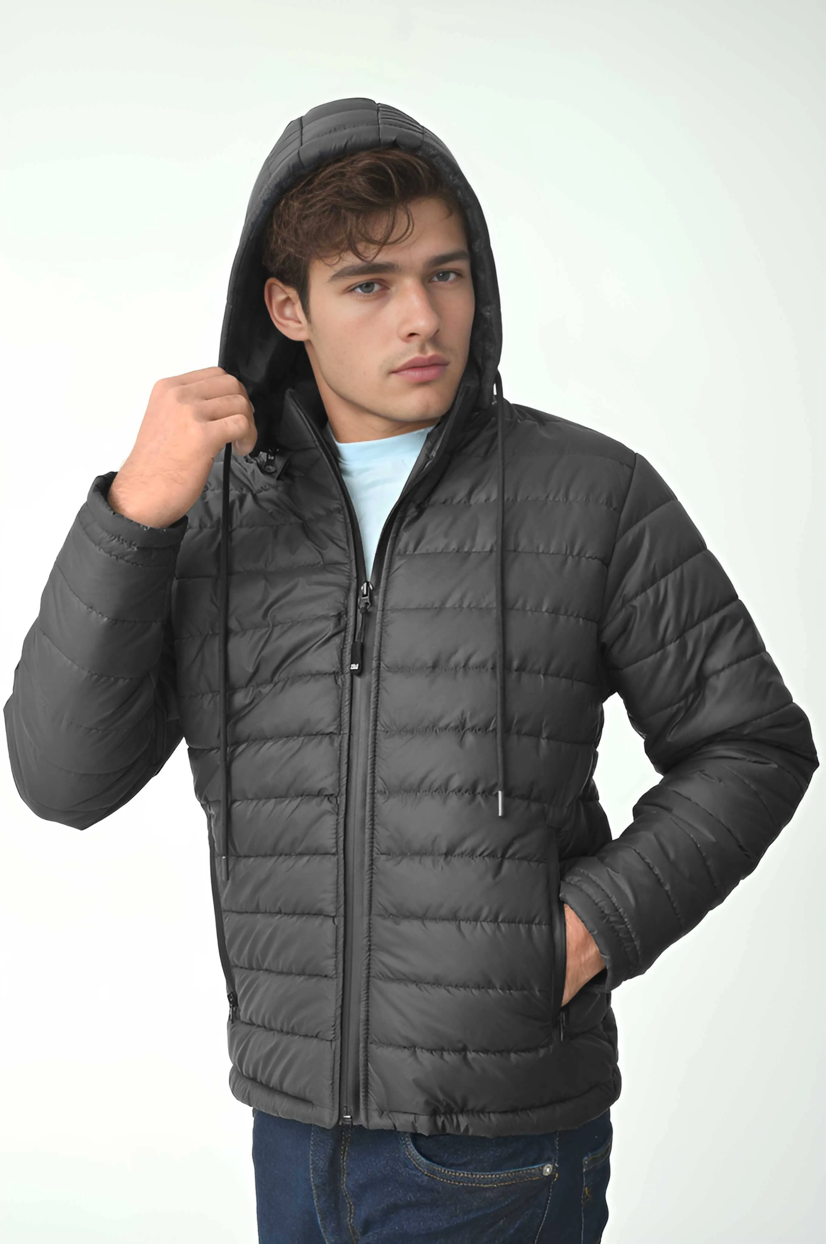 Polo Republica Men's Vedi Puffer Hooded Jacket