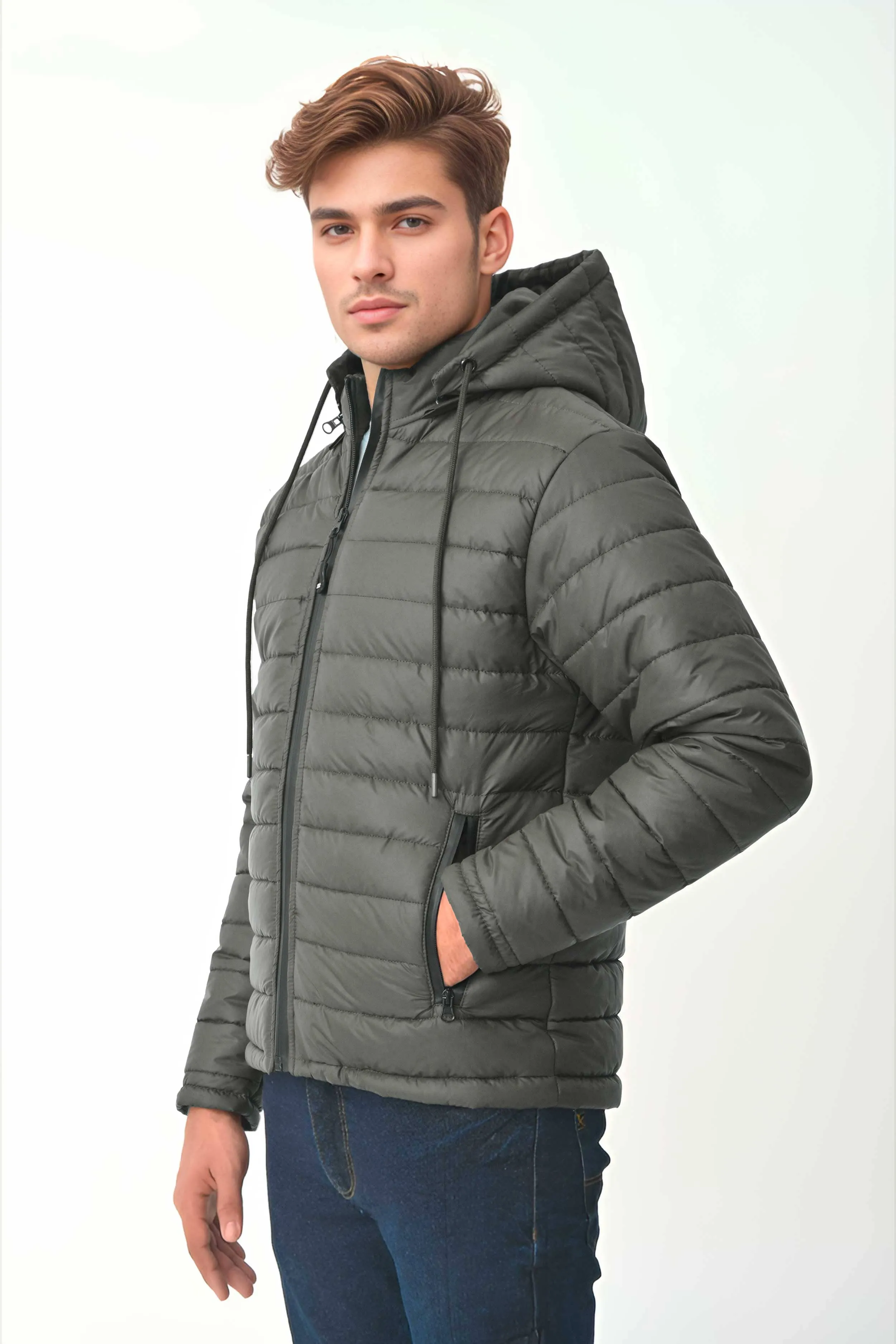 Polo Republica Men's Vedi Puffer Hooded Jacket