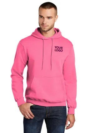 Port & Company Core Fleece Branded Hoodies, Neon Pink