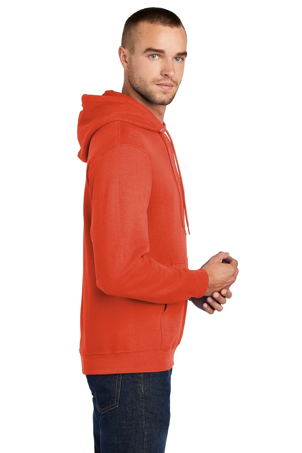 Port & Company Core Fleece Branded Hoodies, Orange