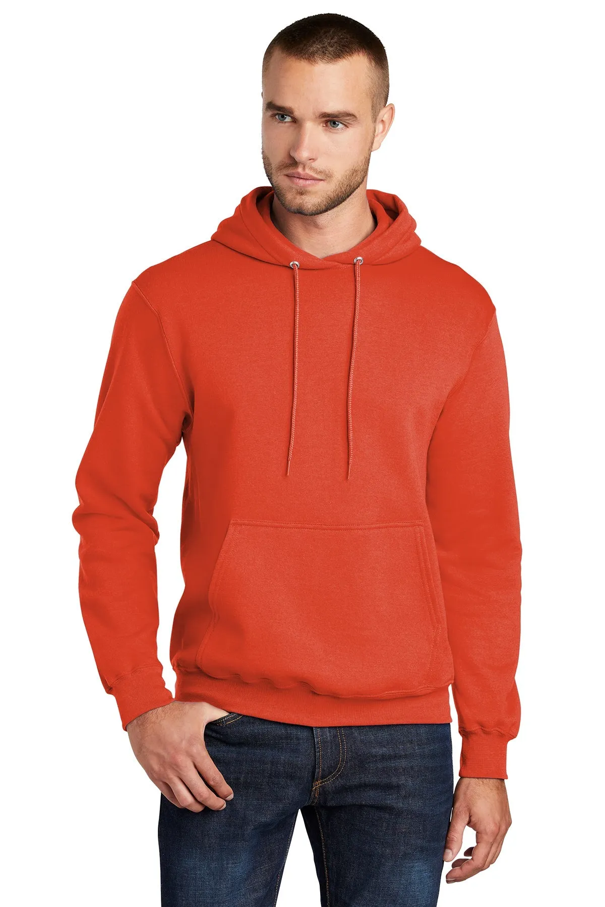 Port & Company Core Fleece Branded Hoodies, Orange