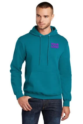 Port & Company Core Fleece Branded Hoodies, Teal