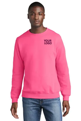 Port & Company Core Fleece Branded Sweatshirts, Neon Pink