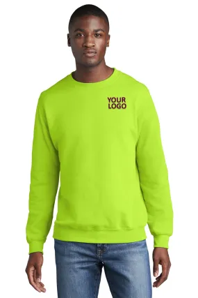 Port & Company Core Fleece Branded Sweatshirts, Neon Yellow