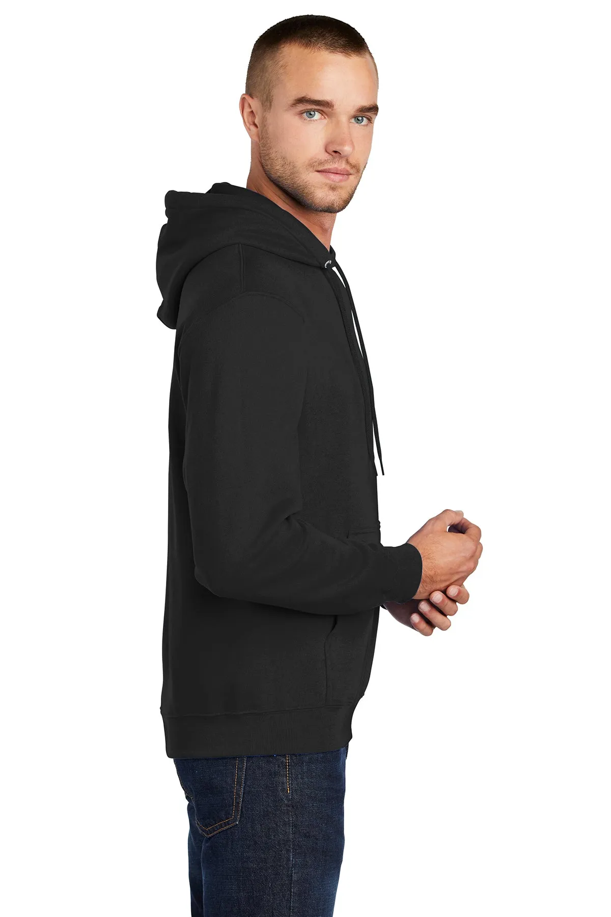 Port & Company Core Fleece Custom Hoodies, Jet Black